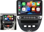 Autoradio Android 15 Da 10,1 Pollici 2+64 Gb Per Toyota Aygo Citroen C1 Peugeot 107 2005-2014 Wireless Carplay Android Auto Wifi Gps Navi Rds Dsp Dab+ Bt