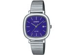 Quarzuhr, Lila (Edelstahlfarben, Blau), Casio Timeless Collection, Armbanduhren, Damen, Quarzuhr, Armbanduhr, Damenuhr, Herrenuhr, Edelstahlarmband, Analog, Tag