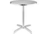 Tavolo Rotondo Pieghevole Bolero In Acciaio Inox, 1 Gamba 60 Cm