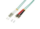 Logilink Cavo Patch Duplex In Fibra Ottica OM3 50/125µ Lc/St Turchese 3 M