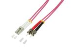 Cavo Patch Duplex In Fibra Ottica Logilink OM4 50/125µ Lc/St Eric Violet 2 M