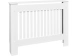 Vidaxl Copriradiatore In Mdf Copriradiatore 112 Cm, Bianco