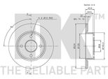 2X Disco Freno Nk 312237 Per Nissan Micra Ii (K11) 45 5Mm 234Mm