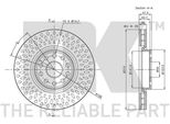 2X Disco Freno Nk 201018 Per Alfa Romeo 166 (936) Per Lancia Kappa (838A) 310Mm