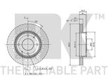 2X Disco Freno Nk 203411 Per Hyundai Sonata Iv (Ef) Coupe (Rd) Lantra Ii (J-2)