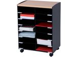 Carrello Paperflow 9 Scomparti Grigio / Faggio