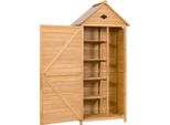 Costway Capanno Per Attrezzi Con Tetto A Shed Armadio Da Giardino In Legno 177X80X45Cm