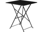Bolero Tavolo Quadrato Pieghevole In Acciaio Nero 60Cm