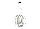 Lampada A Sospensione Aurum 4Xe14/40W, Argento/Trasparente, Ø: 56 H: 120 Cm, Attacco E14, Dimmerabile