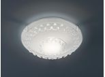 Lampada Da Soffitto Christobal Effetto Cristallo Vetro Bianco Ø 30 Cm