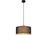 Rabalux 3247 Lampada A Sospensione 1 Spot Miguel, E27 Legno, Marrone-Nero, Rotonda, Industriale, ø350Mm