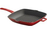 Lava Metal Padella Per Grigliare In Ghisa 20X20 Cm - Rosso