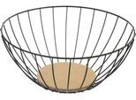 Cesto Di Frutta Orion In Metallo/Legno Radka Diametro 28 Cm
