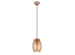 Lampada A Sospensione In Metallo Marrone Con Finitura In Legno Bidar 1Xe27 28W Rl