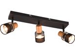Faretto Da Soffitto Triplo Nero Con Paralumi Decorativi Mobili 3Xe14 10W Nandini Trio