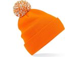 Beechfield B450 | Snowstar Beanie Cappello Invernale - Colore: Arancione/Bianco - Taglia: Unica