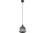 Lampada A Sospensione Retrò Con Paralume In Vetro Nero Per Cucina Soggiorno 1Xe27 25W Tarifa Trio