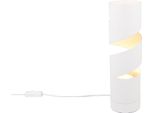 Lampada Da Tavolo Moderna Bianca Opaca A Spirale Per Soggiorno E Camera Da Letto 1Xgu10 10W Stream Trio