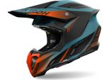 Casco Motocross Airoh Twist 3 Shard, Blau/Arancio, Xs (53/54)