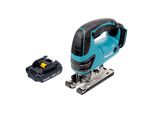 Makita Djv 180 Y1X Seghetto Alternativo A Batteria 18 V 135 Mm + 1X Batteria 1,5 Ah - Senza Caricabatteria