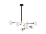 Lampadario Italux Marino Led Moderno Nero PND-9148-6-OPAL