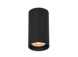 Spot Da Soffitto Moderno Tubo Rotondo Nero 10 Cm Per Soggiorno Cucina 1Xgu10 10W Lopus Italux