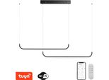 Immax Neo Lite Pattini Smart Lampada A Sospensione Doppia Nera 56W Con Supporto Beacon, Wi-Fi, Tuya