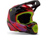 Casco Motocross Fox V1 Emotion, Nero/Rosso/Giallo, 2XL (63/64)