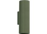Lampada Da Parete Karbon 20 Verde Oliva 2Xgu10 10W Alluminio 20X8.5X6.5Cm Sollux Lighting
