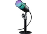 Defender Glow Gmc 400 Microfono A Filo Con Treppiede Stream Streaming Rgb Usb