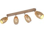 Plafoniera, Metallo, Caffè, E14, 4 Luci, L 74 Cm