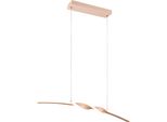 Lampada A Sospensione A Led, Color Sabbia, Regolabile In Altezza, H 150 Cm