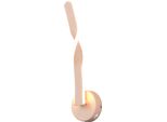 Applique Led, Metallo, Color Sabbia, Interruttore, H 45,5 Cm
