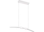 Lampada A Sospensione A Led, Metallo, Bianca, Regolabile In Altezza, H 150 Cm