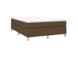 Syfax™ Struttura Letto A Rete A Molle Marrone Scuro 140X190 Cm Tessuto