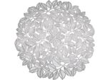 Inf Set Di 6 Tovagliette Dal Design Elegante Con Foglie D'argento