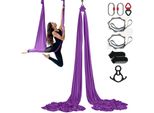 Vevor Set Di Amache Per Yoga Aereo 8 X 2,8 M, Altalena Per Yoga Aereo Viola, Altalena Per Yoga Aereo Da Interno 1000 Kg Di Portata Massima. Capacità Di Carico, Inclusi Calzini Da Yoga, Moschettone In Acciaio E Snodo In Alluminio