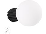 Lampada Da Parete Halo Nera IP44 1Xg9 8W Alluminio/Vetro 12X17X12Cm Sollux Lighting