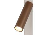 Led, Lampada Da Parete, Metallo, Caffè, Smd, Interruttore Dimmer, L 17 Cm