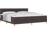 Syfax™ Letto A Molle Con Materasso Marrone Scuro 200 X 200 Cm Tessuto