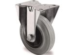 Ruota Fissa 125 Mm 100 Kg Gomma Piena Cuscinetto A Rulli 105 X 80 Mm Polipropilene
