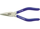 Pinza A Becchi Tondi Lunghezza 145 Mm Piatta E Diritta Rivestimento In Plastica Lucida