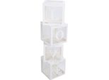 4 Scatole Trasparenti A Forma Di Palloncino, Con Adesivi Con Lettere, Scatole Decorative Per Feste E Casa, Love