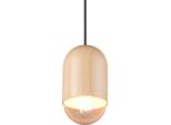 Lampada A Sospensione, Legno Naturale, Regolabile In Altezza, H 150 Cm