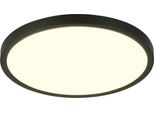 Lampada Da Soffitto A Led, Metallo, Nero Opaco, Interruttore Dimmer, D 40 Cm