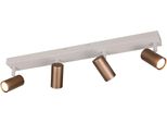 Lampada Reality Faretto Da Soffitto Taryn A 4 Luci L 62X13,50X6 Cm Marrone Faretto