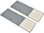Fortuna Lai Tappetino Graffiante Doppio Protezione Anti-Graffio Divano Tappeto Graffiante In Sisal Per Gatti Poltrona Divano Tappetino Graffiante Per Gatti Grigio 130 X 45 X 0,3 Cm