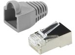 Logilink Spina RJ45 Cat.5E Con Protezione Da Piegatura Grigio 100 Pezzi