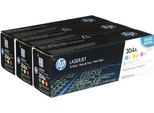 Hp Confezione 3 Cartucce Originali Di Toner Ciano Magenta Giallo Laserjet 304A