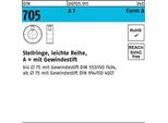 Din 705 Set Collari, Serie Leggera, Con Vite Di Serraggio 1.4305 A 15 Stainlessi A 1 S 10 Pz